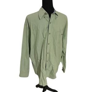 Fresh Western Wrangler Twenty Mint Green Button-Down Shirt Mens Casual Fit